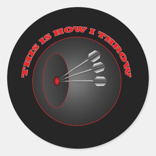 投げ方をダーツ ラウンドシール (正面)