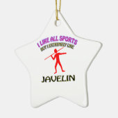 投げ槍のデザイン セラミックオーナメント (左)