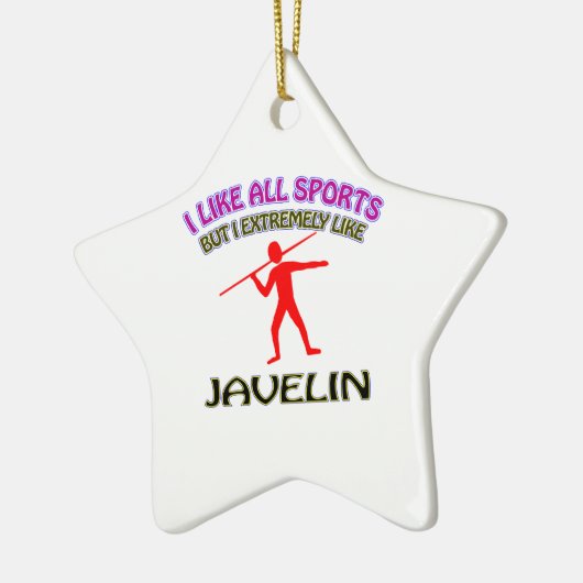 投げ槍のデザイン セラミックオーナメント (左)