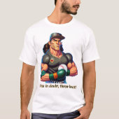 投げ熱 – ユニセックス野球Tシャツ Tシャツ (正面)