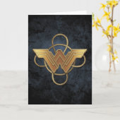 投げ疑問に思縄の上の女性の金ゴールド記号 カード (黄色い花)