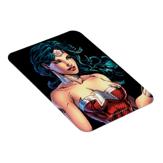 投げ疑問に思縄を岩の上に握る女性 マグネット (右側)