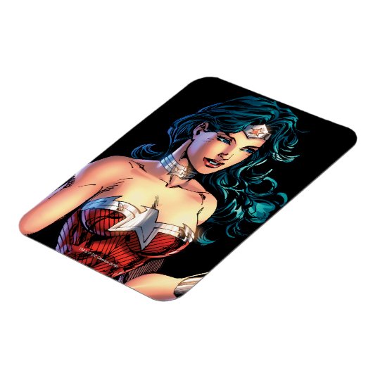 投げ疑問に思縄を岩の上に握る女性 マグネット (左側)