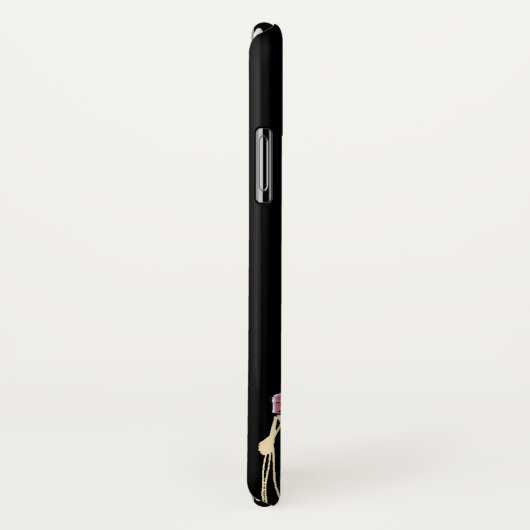 投げ疑問に思縄を岩の上に握る女性 Case-Mate iPhoneケース (裏面/右)