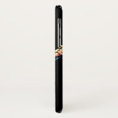 投げ疑問に思縄を岩の上に握る女性 Case-Mate iPhoneケース (裏面/左)