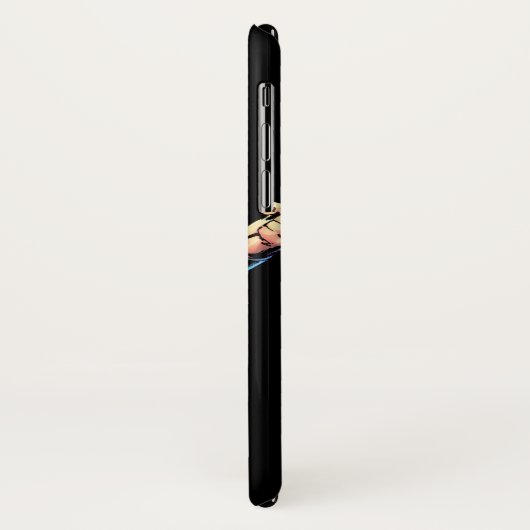 投げ疑問に思縄を岩の上に握る女性 Case-Mate iPhoneケース (裏面/左)