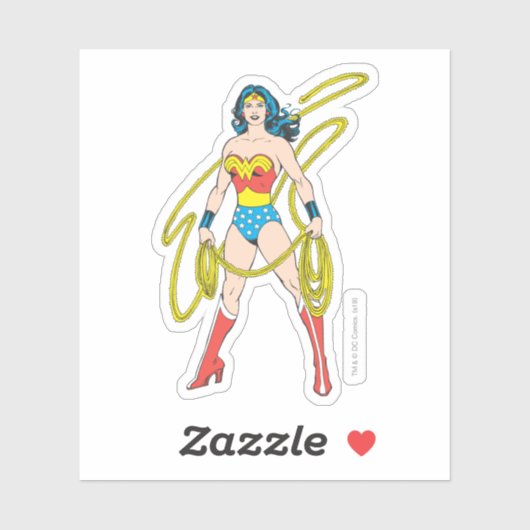 投げ疑問に思縄を持つ女性 シール (シート)