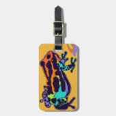 投げ矢のカエルの荷物のラベル ラゲッジタグ (正面縦)