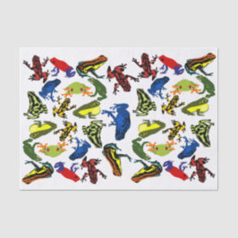 投げ矢のカエル、子供の水陸両生的な木のウシガエルの毒して下さい 薄葉紙