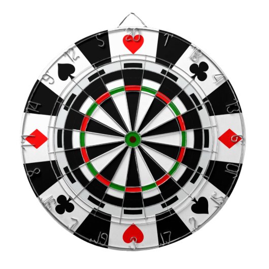 投げ矢のポーカー用のチップのスタイルのクラシックなゲーム ダーツボード (正面)