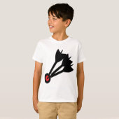 投げ矢の矢の中心点 Tシャツ (正面フル)