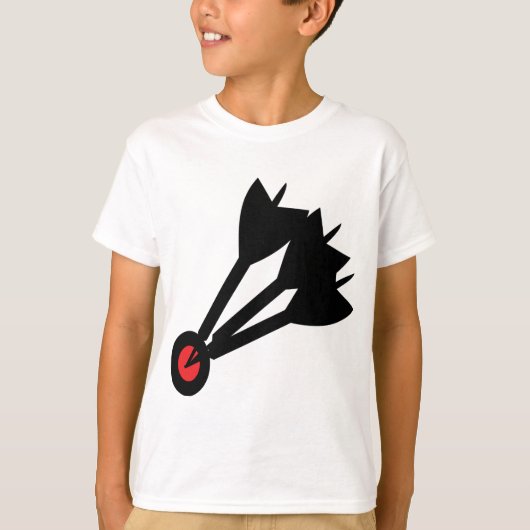 投げ矢の矢の中心点 Tシャツ (正面)