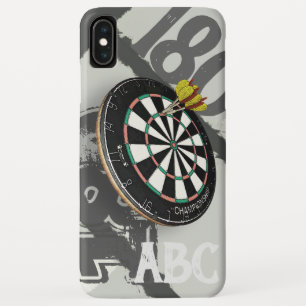 投げ矢プレーヤーのダート盤180のモノグラム iPhone XS MAXケース