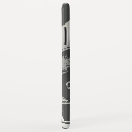 投げ矢プレーヤーのダート盤180のモノグラム Case-Mate iPhoneケース (裏面/右)