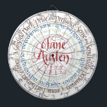 投げ矢板-ジェーンAustenの時代劇 ダーツボード<br><div class="desc">BYE、BYE、人洞窟! ジェーンAustenおよび彼女のクラシックな小説はそう多くのすばらしい映画およびテレビの適応インスパイア。 書家によってラリーオーランド手描きであるこのデザインは私達の好みが含まれています: 高慢と偏見、知と情の説得、エマのNorthangerの大修道院、外のリングや輪のマンズフィールド公園。 roundelの次のリングや輪は愛および友情を含んでいましたり、Austen失った、Austenlandおよびなるジェーンで無知な。 内部のリングや輪は読みます"時代劇映画化-ヤナギおよび屋根ふき材料"をおよび中心の"ジェーンAusten 1775年- 1817年は"。 これは名誉を与え、衣裳の戯曲のためのあなたの愛を渡る示し、Austen以来の200th年にヤナギおよび屋根ふき材料を支える完全な方法です。</div>