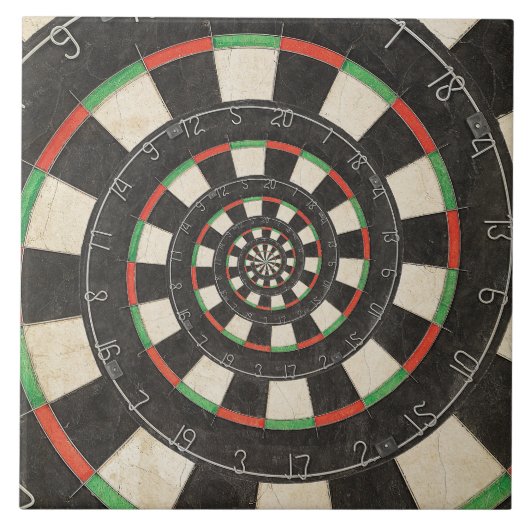 投げ矢板Drosteの螺線形のタイル タイル (正面)