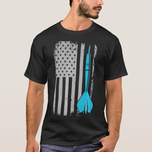 投げ矢 – アメリカヴィンテージ国旗 Tシャツ (正面)