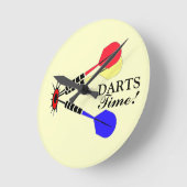 投げ矢! ラウンド壁時計 (傾斜)