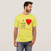 投げ矢Iのハート私の妻 Tシャツ (正面フル)