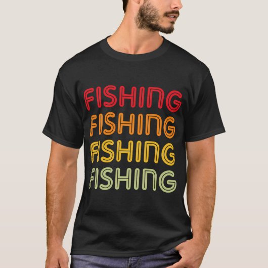 投げ続ける、希望を持ち続ける。釣りデザイン Tシャツ (正面)