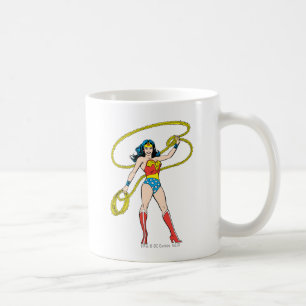 投げ縄で立つ女性 コーヒーマグカップ