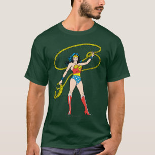 投げ縄で立つ女性 Tシャツ