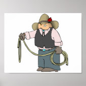 投げ縄のポスターを持つカウボーイ ポスター (正面)