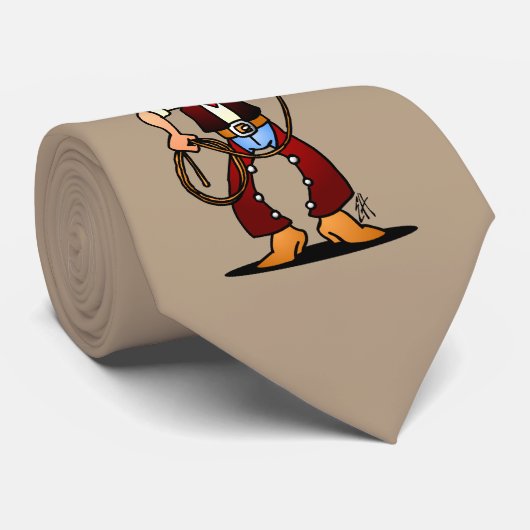 投げ縄を使ったカウボーイ ネクタイ (ロール)