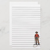 投げ縄を持つカウボーイ 便箋 (正面/裏面)