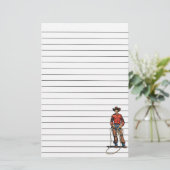 投げ縄を持つカウボーイ 便箋 (スタンド正面)
