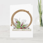 投げ縄Ansの拍車との西部の季節の挨拶 シーズンカード (正面)