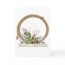 投げ縄Ansの拍車との西部の季節の挨拶