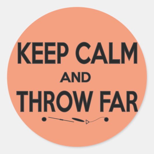 投げ遠く、ショットを入れディスカスハンマー投げステッカー ラウンドシール (正面)