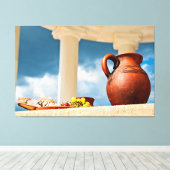 投クラシック手とのアンティークの静止状態 キャンバスプリント (インサイチュ (ウッドフロア))