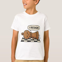 「投了します」チェスプレーヤーTシャツ