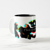 投影的な日のマグを持って下さい ツートーンマグカップ (正面左)