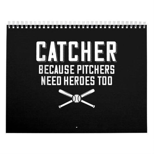 投手が野球にヒーローを必要としているためキャッチャー カレンダー (カバー)