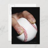 投手は野球を握って手を伸ばす ポストカード (正面/裏面)