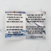 投獄中のカードを愛するクリスマスメ ッセージ シーズンカード (内部)