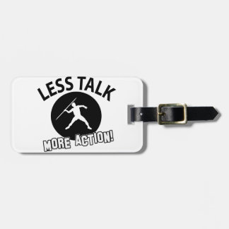 投球の投げ槍のデザイン ラゲッジタグ