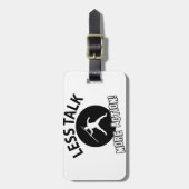 投球の投げ槍のデザイン ラゲッジタグ (正面縦)