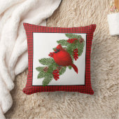 投球の枕クリスマスの(鳥)ショウジョウコウカンチョウ クッション (ブランケット)