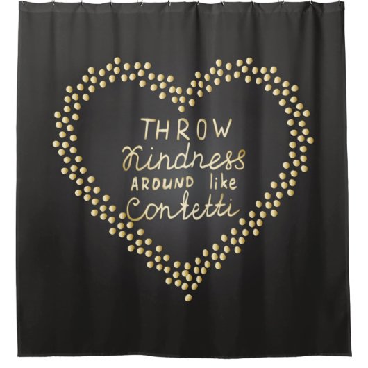 投球の親切さは紙吹雪を好みます シャワーカーテン (正面)