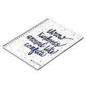 投球の親切さは紙吹雪を好みます ノートブック (左側)