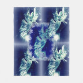 投球版IIを慰めるブルーエンジェル毛布 フリースブランケット (正面)