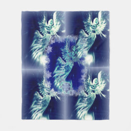 投球版IIを慰めるブルーエンジェル毛布 フリースブランケット