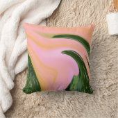 投球、モモのピンク、緑の溶かされたペンキを置いて下さい クッション (ブランケット)