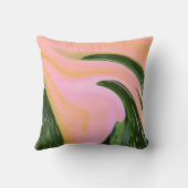 投球、モモのピンク、緑の溶かされたペンキを置いて下さい クッション (裏面)