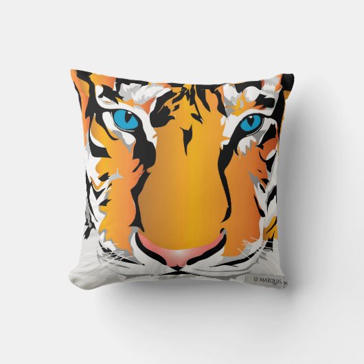 投球PILLOW-TIGER-ORANGE クッション (正面)