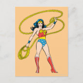 投疑問に思げ縄で立つ女性 ポストカード (正面)